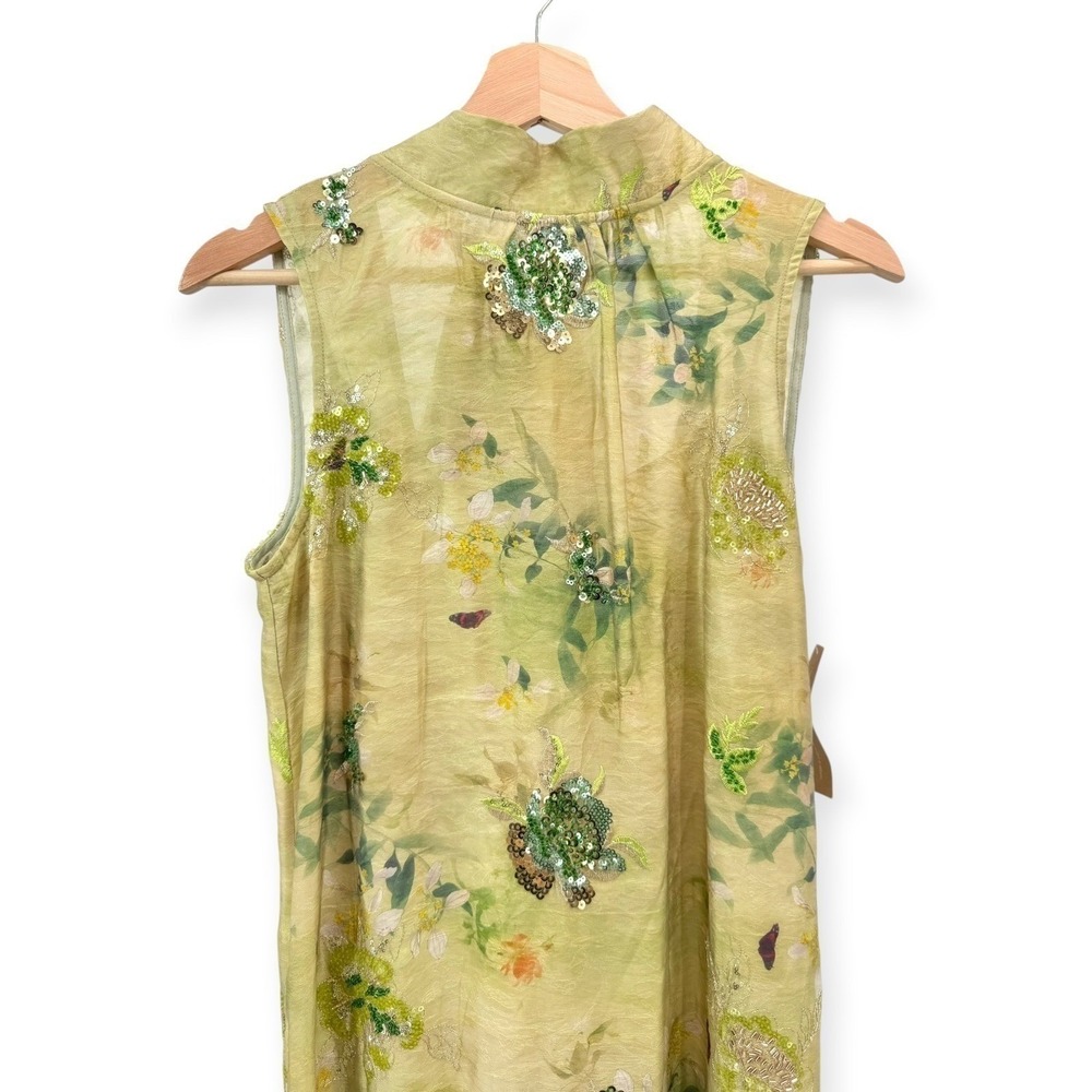 NWT o.p.t Naia Halter Floral Maxi Dress in Mariposa Green - Size Large - Picture 9 of 13